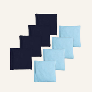 Sky + Navy Blue Premium Cornhole Bags