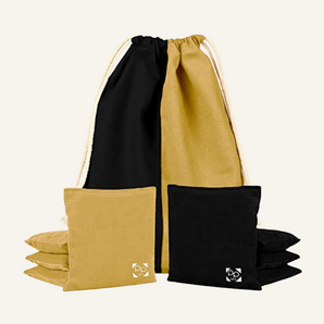Black + Gold Professional Cornhole Bags