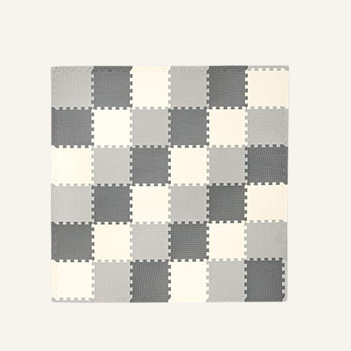 Grey Cream Charcoal Play Mat 36 Pieces Play Platoon