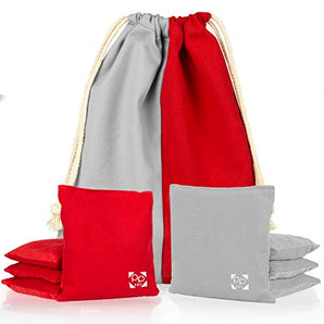 Red + Gray Professional Cornhole Bags
