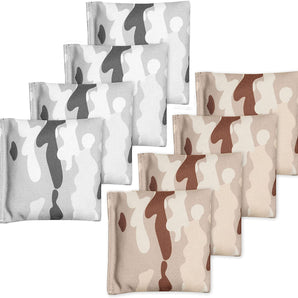 White + Desert Camouflage Premium Cornhole Bags