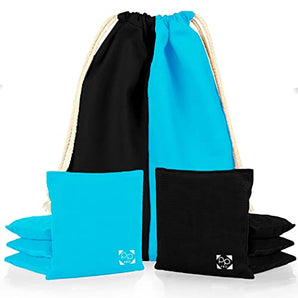 Sky Blue + Black Professional Cornhole Bag