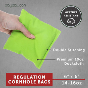 Light Green + Black Premium Cornhole Bags