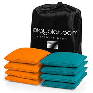 Orange + Teal Premium Cornhole Bags
