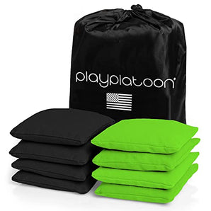 Light Green + Black Premium Cornhole Bags