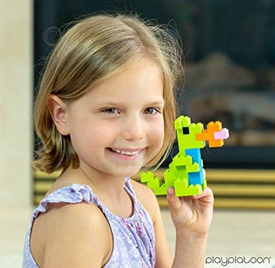 1100 Piece Building Bricks Kit with Wheels, Tires, Axles, Windows and Doors Pieces - Pastel Colors - Compatible with All Major Brands