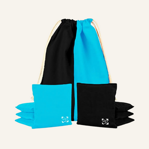 Sky Blue + Black Professional Cornhole Bag