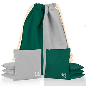 Grey + Green Professional Cornhole Bags