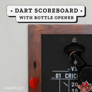 Dart Scoreboard & Darts Holder Wall Mount with Bottle Opener - Wood Score Board, Professional Darts Accessories, Dart Holder