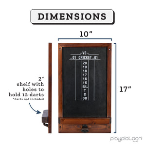 Dart Scoreboard & Darts Holder Wall Mount with Bottle Opener - Wood Score Board, Professional Darts Accessories, Dart Holder