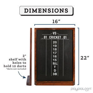 Dart Scoreboard & Darts Holder Wall Mount with Bottle Opener - Wood Score Board, Professional Darts Accessories, Dart Holder