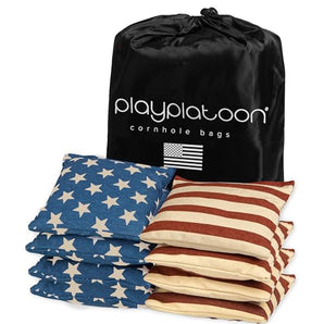 Black + Silver Premium Cornhole Bags