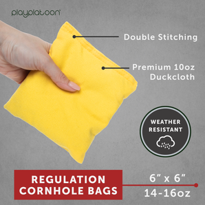 Black + Yellow Premium Cornhole Bags