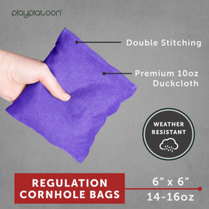 Purple + Gray Premium Cornhole Bags