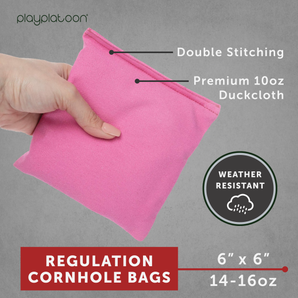 Sky Blue + Pink Premium Cornhole Bags
