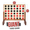Play Platoon Giant Wooden Drop 4 Outdoor Yard Game, Stained Wood - Four in a Row Wins
