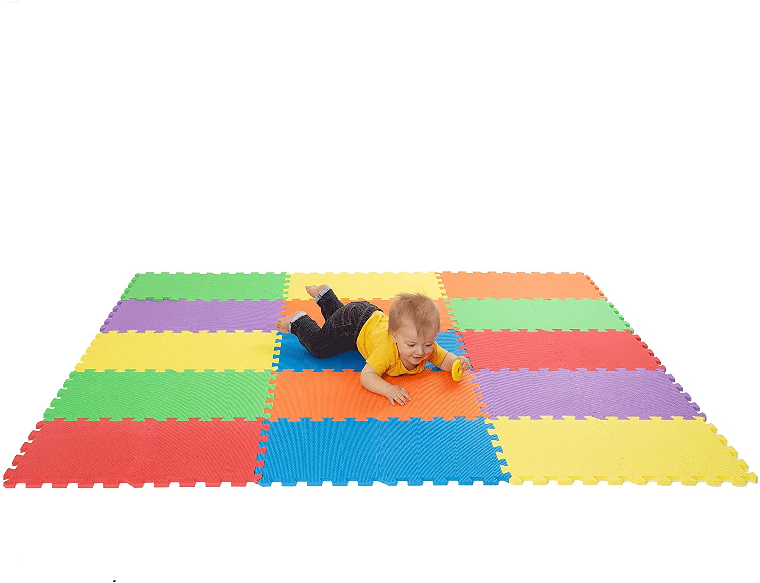 Non-Toxic Foam Puzzle Floor Mat, Comfortable, Extra Thick, Cushiony  Exercise and Play Mat for Toddlers, Kids & Adults, 16 Tiles (12x12)