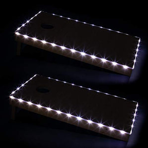 LED Cornhole Board Edge Lighting (White)
