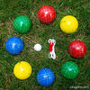 Bocce Ball Set with 8 Bocce Balls, Pallino, Carry Bag & Measuring Rope - 2 to 8 Player Lawn Game - 84, 90 or 100mm Balls