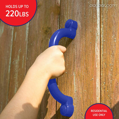 Playground Safety Handles, 2 Pack, Blue Grab Handle Bars for Jungle Gym