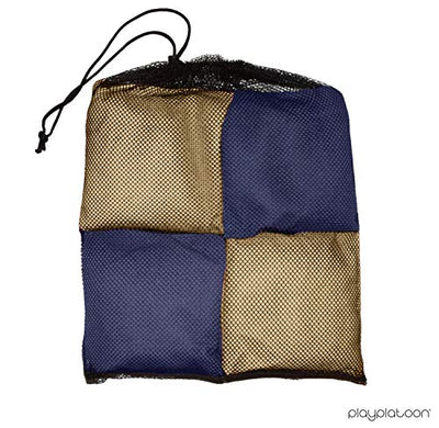 Play Platoon Cornhole Bags: Navy Blue / Gold