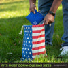 Play Platoon Cornhole Bag Holder, American Flag - Stars & Stripes Patriotic Tote Bag for Carrying Corn Hole Bean Bags