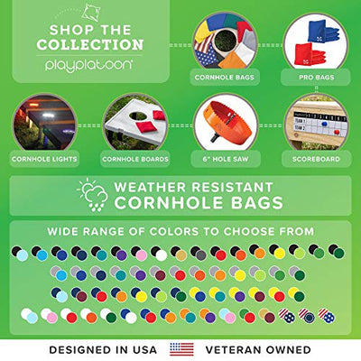 Play Platoon Cornhole Bags: Hunter Green / Navy Blue