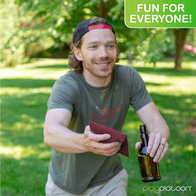 Play Platoon Cornhole Bags: Burgundy / Yellow