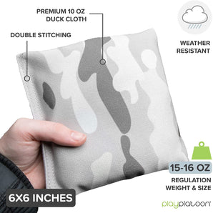 White + Desert Camouflage Premium Cornhole Bags