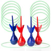 Lawn Darts Outdoor Games for Family - Set of 4 Yard Darts with 12 Rings & Pallino Ball - Backyard Game for Adults & Children