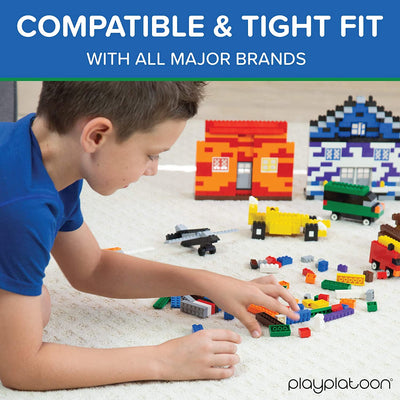 6 Pounds of Assorted Building Bricks - 2,000+ Classic & Pastel Color Brick Pieces Kit - Compatible with All Major Brands