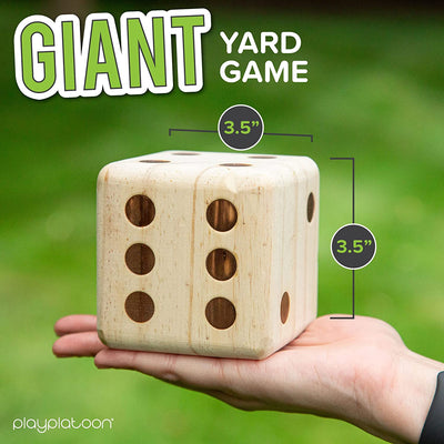 Play Platoon Yardzee Outdoor Game, Bucket, Wooden Dice-6 Lawn Dice & Score Cards