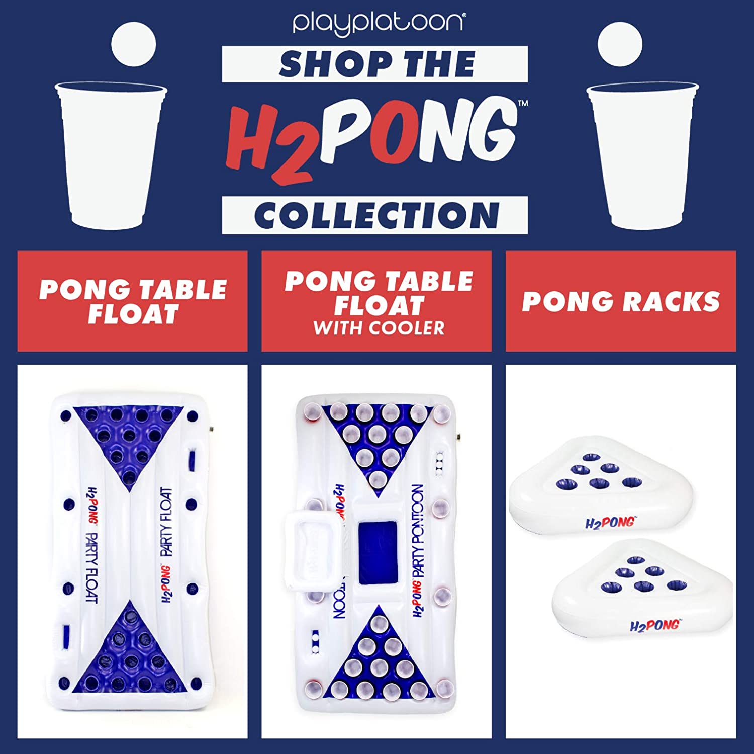 H2PONG Inflatable Beer Pong Raft – Play Platoon
