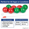 Red & Green Bocce Ball Set with 8 Bocce Balls, Pallino, Carry Bag & Measuring Rope