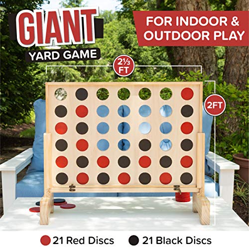 Drop 4 Fun Giant Drop Four (Natural Finish) – Play Platoon