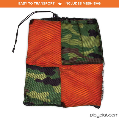 Play Platoon Cornhole Bags: Camo / Orange