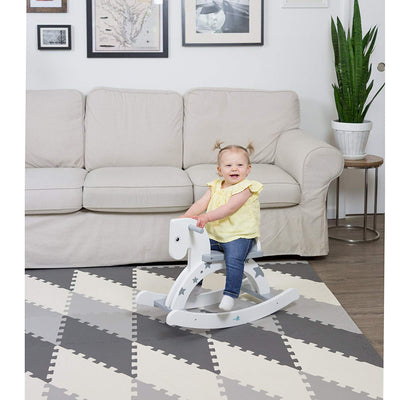 Non-Toxic Extra-Thick 96 Piece Triangle Play Mat - Comfortable Cushiony Foam Floor Puzzle Exercise Mat for Kids & Toddlers