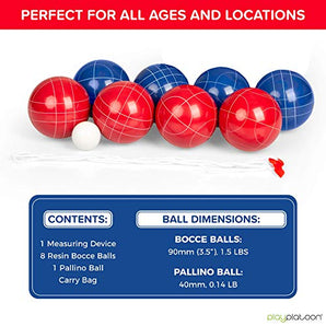 Bocce Ball Set (Red + Blue)