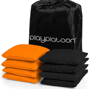 Orange + Black Premium Cornhole Bags