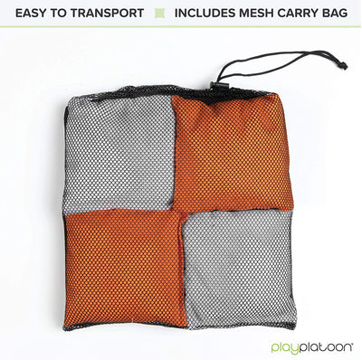 Play Platoon Cornhole Bags: Burnt Orange / White