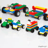 Play Platoon 500 Piece Building Bricks Kit - Car Building Set with Wheels, Axles & Windshields