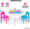 Play Platoon Kids Activity Table Set - 5 in 1 with Storage - Includes 25 Ex-Large Blocks - Pastel Colors