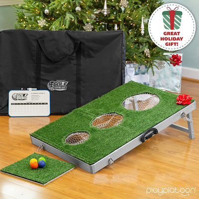 Golf Cornhole Chipping Game for Adults and Kids, 2 Pack - Great Putting Practice Golfer Gift