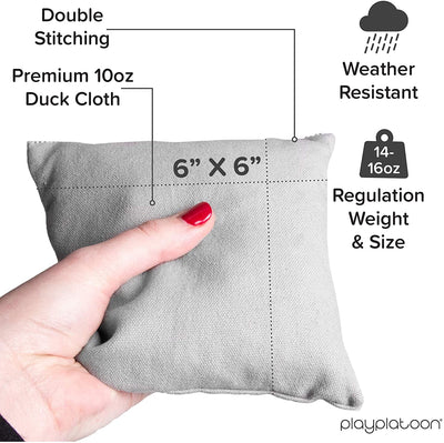 Play Platoon Cornhole Bags: Green / Gray