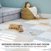 Non-Toxic Foam Puzzle Floor Mat, Comfortable, Extra Thick, Cushiony Exercise and Play Mat for Toddlers, Kids & Adults, 36 Tiles (12"x12"), Warm Grey/Cream/Sand
