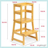 Play Platoon Toddler Kitchen Stool - Kids Wooden Step Stool Tower for Kitchen Counter Learning