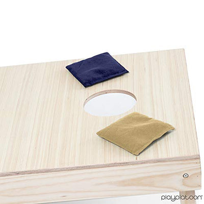 Play Platoon Cornhole Bags: Navy Blue / Gold