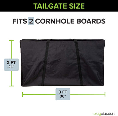 Cornhole Board Carrying Case, Black - Regulation Size Corn Hole Boards Storage Bag