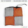 Play Platoon Cornhole Bags: Burnt Orange / White