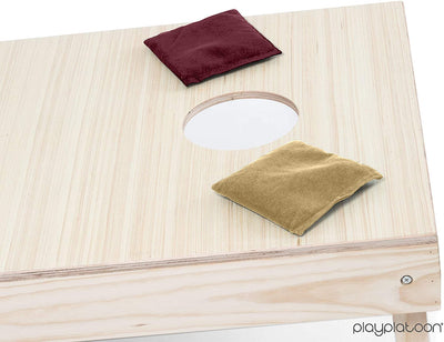 Play Platoon Cornhole Bags: Burgundy / Gold
